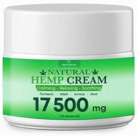 Hemp Pain Relief Cream - 17 500 mg - Relieves Muscle, Joint Pain, Lower Back Pain, Knees, and Fingers - Inflammation - Extra Strength Hemp Extract with MSM, EMU Oil, Arnica, Turmeric, 2 oz