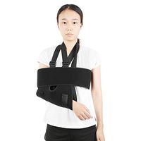 Arm Sling with Waist Strap Shoulder Elbow Immobilizer Adjustable Brace for Subluxation, Dislocation, Sprains,Strains, Tears(Adult)