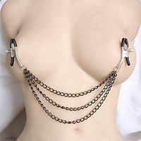 Three Iron Chain Silica Gel Chuck for Home Massager (Black)