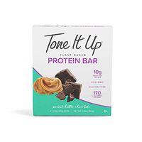 Tone It Up Protein Bars – Peanut Butter Chocolate, 10g Protein, Gluten Free, Non GMO, 1.41 oz bar (4 Count)