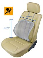 ObboMed® SM-7400G Extra-Large Adjustable Breathable Lumbar Mesh Support Seat Cushion for Posture Correction, 20” x 16” x 4”-8”, Special Fitting (Vertical or Horizontal), for Car/Office/Home (Gray)