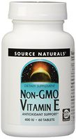 SOURCE NATURALS Vitamin E Non-GMO 400 IU Tablet, 60 Count