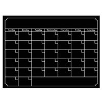 Lzttyee Removable Magnetic Chalkboard Calendar Refrigerator Sticker Dry Erase Board Monthly Design Planner (Black)