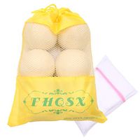 FHQSX Wool Dryer Balls 2.79" 6 Pack, 100% New Zealand Reusable Fabric Softener (White)