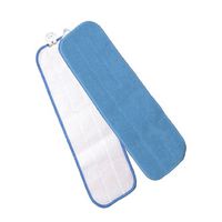 Microworks 2504-MFFP-24B-DZ Microfiber Flat Mop, 24", Blue with Velcro Back (Pack of 12)