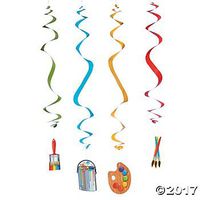 Little Artist Hanging Swirls - 12 pc