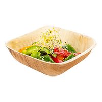 Palm Leaf Bowl, Salad Bowl - Square Palm Bowl - Biodegradable, Disposable - 5.5 Inch, 18 Ounce - 100ct Box - Restaurantware