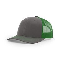 Richardson Charcoal/Kelly Green 112 Mesh Back Trucker Cap Snapback Hat