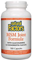 Natural Factors - MSM Joint Formula, with Glucosamine & Chondroitin Sulfate, Supports Structural Integrity of Joints & Connective Tissue, Gluten Free & Non-GMO, 180 Capsules