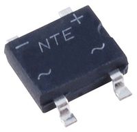 NTE Electronics NTE5334SM Silicon Bridge Rectifier, Single Phase, Full Wave, 1 Amp Average Rectified Output Current, 1000V Peak Repetitive Reverse Voltage (Pack of 3)