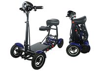 Foldable Lightweight Heavy Duty Lithium Battery Electric Power Wheelchair Multi Terrain Easy Travel (Blue)