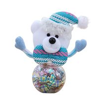 Ruipunuosi Christmas Small Candy Cookie and Gift Container Bottle Cute Elk/Snowman/Santa Jar Not Include Candy Christmas Decoration Jar