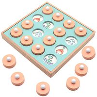 DDLmax Wooden Memory Match Stick Chess Game, Kids Develop Intelligence IQ Brain Teaser Game Checkerboard Toy, to Improve Children Ability of Thinking and Practical Ability