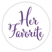 Her Favorite Wedding Stickers, Choose Your Colors, Wedding Favor Stickers (403-PL)