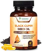 Black Seed Oil Capsules, Cold-Pressed Highly Concentrated 1000mg - Premium Nigella Sativa Black Cumin, Amazing Antioxidant High Thymoquinone, Non-GMO Supplement Pills, Natures Nutrition - 60 Capsules