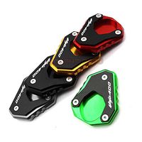 Frames & Fittings Motorcycle CNC Aluminum Side Stand Enlarger Plate Kickstand Enlarge Extension for Kawasaki Ninja 400 NINJA400 2018 - (Color: NO Logo Green)