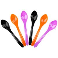 Curve Spooky Halloween Curved Plastic Ice Cream Spoons - Great for ALL Your Spooky Dessert Desires - Frozen Dessert Supplies - Fast Shipping! 25 Count