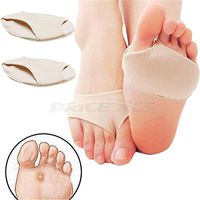 Foot Pads - Ball of Metatarsal foot Forefoot Cushion Toe Separator Bunion Splint Hammer Toe Half Sleeve Pads Pain Relief Prevent Callus Blisters Relieve Forefoot Pressure Soften Calluses (L, Beige #1)