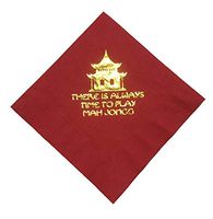 Mah Jongg Mahjong Napkins Beverage Cocktail Size 20 Count Paper