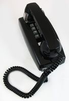 Cortelco 255400-VBA-20M Wall w/ Volume BLACK ITT-2554-V-BK