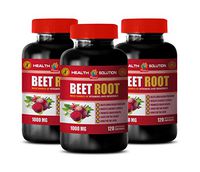 Brain and Memory Supplements - Beet Root 1000MG - Rich Source of Vitamins and Minerals - Beets for high Blood Pressure - 3 Bottles 360 Capsules