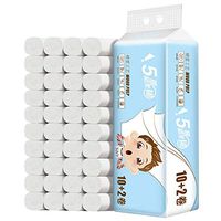 Native wood pulp 5 layers paper roll paper, tissue paper, hollow roll paper, core roll paper towel (White, 12)