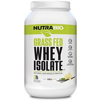 NutraBio Grass Fed Whey Isolate Protein (Vanilla, 2 Pounds)
