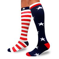 Compression Socks For Women&Men 1/3/6 Pairs - Best Medical for Running Athletic Flight Travel Circulation Recovery, 20-30mmHg (Assorted 19-1 Pair, Large/X-Large)