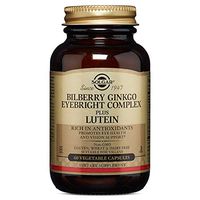 Solgar - Bilberry Ginkgo Eyebright Complex Plus Lutein Vegetable Capsules 60 Count, supports your eye health - 3 Pack
