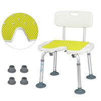 Shower Bench Toilet Chair with Back and Cushion Hygienic Design - Adjustable Height Bathtub Chair, Assembly spa Bathtub Seat - Non Slip Tub Safety for Handicap, Disabled, Elderly GXFC (B)