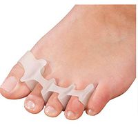 4 Holes Ultra Soft Silicone Finger Toe Separator Bunion Orthopedic Adjuster Hallux Valgus Protector Thumb Divider Foot Care Tool