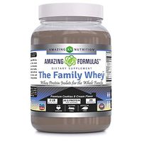 Amazing Formulas The Family Whey Whey Protein (Isolate) Powder for The Whole Family - 2 lbs - Most Complete & Purest Form of Protein - Gluten Free (Cookies & Cream Flavor)
