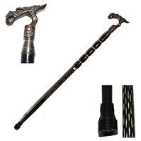Antique Nautical Brass Walking Stick Hand Carved Dragon Wood Canes, Affordable Gift Decorative Walking Cane Fashion Statement for Men/Women/Seniors/Grandparents! Item New Year Gifts, G