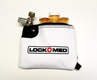 LockMed Kevlar Fire Resistant Medication/Pill Bag w/Combination & Key Lock - Small