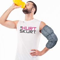 HurtSkurt - 2 in 1 - Harness-Free Fashionable Cold Therapy Compression Gel Sleeve & Ice Pack Stretch-to-Fit Large (Blackout)