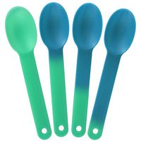 XL Color Changing Plastic Spoons - Changes From Green To Blue - Changes Color When Cold! Extra Durable Birthday Party Spoons - Frozen Dessert Supplies - Made in USA! 50 Count