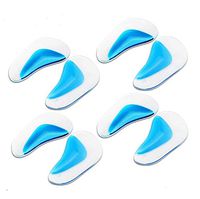 Pixnor Arch Support Insoles Gel Foot Massage Flat Feet Insoles 4 Pairs (8 Cushion Pads) Size L