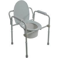 PCP Durable Folding Lightweight Commode, Grey