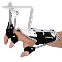 LYAID Finger Rehabilitation Brace, Adjustable Finger Rehabilitation Orthotics Wrist Exerciser Device for Cerebral Infarction Thrombosis Stroke, for Stroke Hemiplegia,A