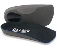 Dr. Foot's 3/4 Length Orthotic Inserts, Self-Adhesive Half Shoe Insoles for Flat Feet, Plantar Fasciitis, Fallen Arches, Over-Pronation, Heel Spurs, Feet Fatigue (L - Women's 11-13 | Men's 9.5-11)