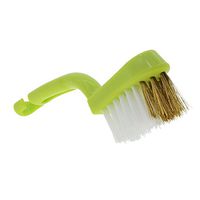 Saim Kitchen Scrub Brushes Mini Dish Cleaning Brush with Handle Front End Brass Wire Brush Suitable for Cup Kitchen Bathroom Gas Stove Faucets and Other Corner