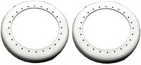 Marine Audio Boat 6 1/2" Speaker 1" White Trim Spacers Waves and Wheels S1-W Pair