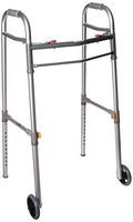 Drive Medical Two Button Folding Universal Walker with 5" Wheels