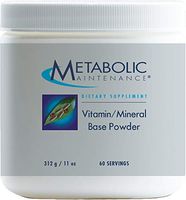 Metabolic Maintenance Vitamin Mineral Base Powder - Iron Free Multivitamin with Active B Vitamins + Chelated Minerals (312 Grams, 60 Servings)
