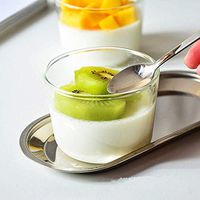 AXZHYX Bowl High-Temperature Fruit Pudding Bowl Glass Yogurt Cup Safe and Healthy Various Kits Available for Selection Capacity 250ml Diameter 3.3in Hotel Tableware Home Noodles Boiled Fish Soup Bowl