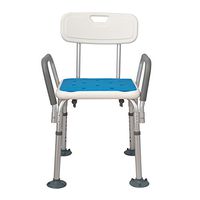 LIAN Adjustable Height Portable Bath Stool, Bathtub Seat with Back for Elderly Disability Aluminum Frame