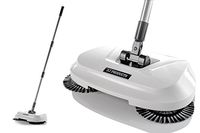Spinning Cordless Push-Power Broom 3 in 1 | 360 Degree Rotating Cleaning Sweeper Tool | Lightweight, Non-Electric, Safe, Easy to Use | Scrub + Sweep + Dustbin All in One!