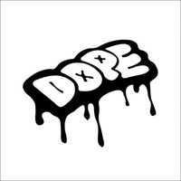 Dope Graffiti Style Decal Vinyl Sticker for Car Window Laptop (11" inches (white))