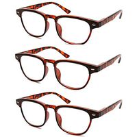 Fashion Readers 3Pack Tortoise of Tight Screws Spring Hinge Reading Glasses men and women (Tortoise, 1.5)