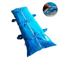 Non-woven Shroud Body Bag 80x210cm, Disposable Leak-proof Cadaver Body Bags with Carrying Handles/Zipper/Transparent Label, Funeral Supplies Portable Corpse Transport Pouch